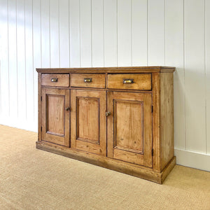 A Handsome Antique English Pine Sideboard c1890