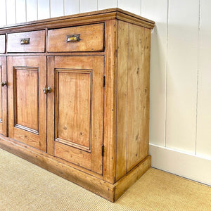 A Handsome Antique English Pine Sideboard c1890