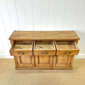 A Handsome Antique English Pine Sideboard c1890