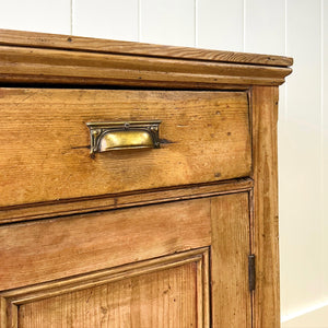 A Handsome Antique English Pine Sideboard c1890