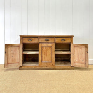 A Handsome Antique English Pine Sideboard c1890