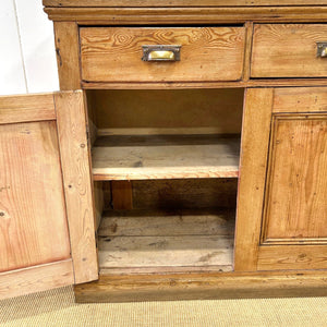 A Handsome Antique English Pine Sideboard c1890