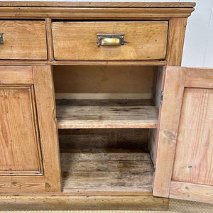 A Handsome Antique English Pine Sideboard c1890