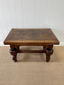 An English Country Oak Cup and Cover Draw Leaf Dining Table c1890