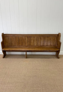 An Antique English Pine 8ft Bench c1890