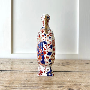 Antique English Moon Flask Vase Imari Style