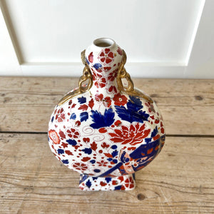 Antique English Moon Flask Vase Imari Style