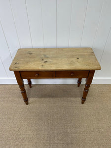 Antique English Country Pine Desk or Console Table c1890