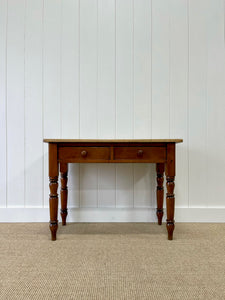 Antique English Country Pine Desk or Console Table c1890