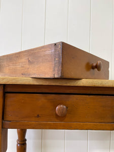 Antique English Country Pine Desk or Console Table c1890