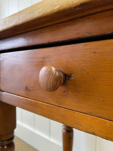 Antique English Country Pine Desk or Console Table c1890