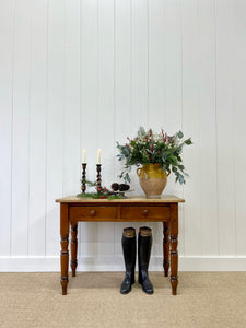 Antique English Country Pine Desk or Console Table c1890