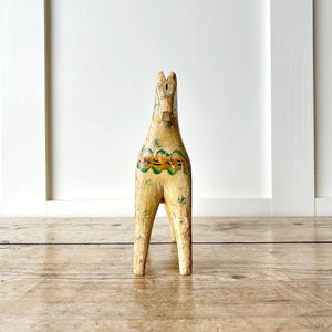 Antique Hand Painted and Carved Swedish Dala Horse