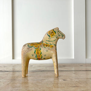 Antique Hand Painted and Carved Swedish Dala Horse
