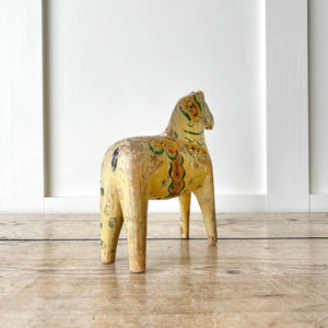 Antique Hand Painted and Carved Swedish Dala Horse
