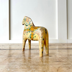 Antique Hand Painted and Carved Swedish Dala Horse