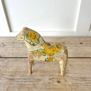 Antique Hand Painted and Carved Swedish Dala Horse