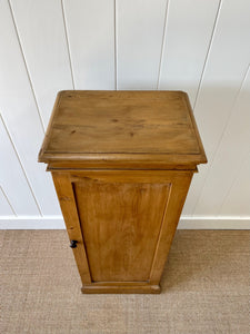 An Antique English Pine Narrow Standing Cupboard