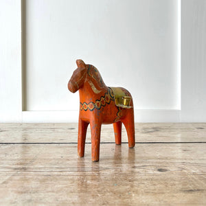 Antique Hand Painted Horse Candle Holder