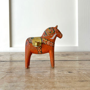Antique Hand Painted Horse Candle Holder
