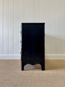 An English Ebonized Georgian Mahogany Chest of Drawers Dresser c1800