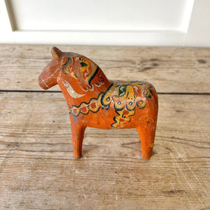 Antique Hand Painted Horse Candle Holder