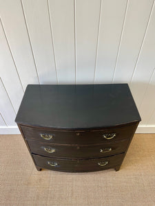An English Ebonized Georgian Mahogany Chest of Drawers Dresser c1800