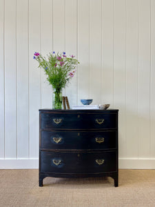 An English Ebonized Georgian Mahogany Chest of Drawers Dresser c1800