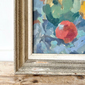 Impressionist Abstract Still Life Oil on Board c1950