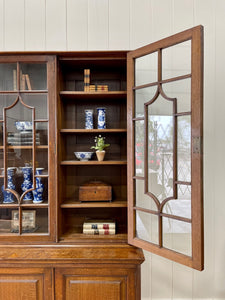 A 19th Century English Oak Bookcase or Breakfront by Maple & Co, London