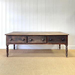 An Antique Almost 7ft Dining Server or Console Table