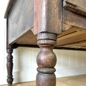 An Antique Almost 7ft Dining Server or Console Table