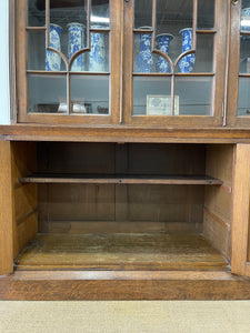 A 19th Century English Oak Bookcase or Breakfront by Maple & Co, London