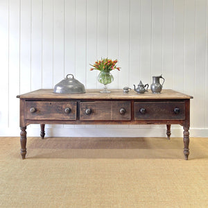 An Antique Almost 7ft Dining Server or Console Table