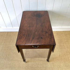 An English Country Mahogany Pembroke Drop Leaf Table