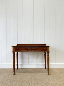 Antique English Mahogany Desk or Console Side Table c1860