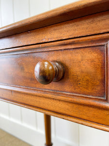 Antique English Mahogany Desk or Console Side Table c1860