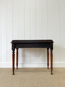 Antique English Mahogany Desk or Console Side Table c1860