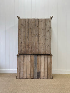 A Large 19th Century English Pine Linen Press Cupboard