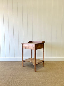 An English Country Pine Galleried Nightstand or Side Table