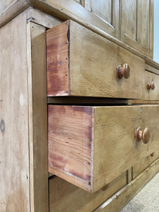 A Large 19th Century English Pine Linen Press Cupboard