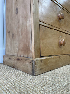 A Large 19th Century English Pine Linen Press Cupboard