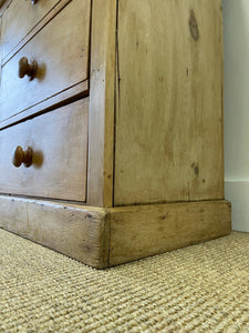 A Large 19th Century English Pine Linen Press Cupboard