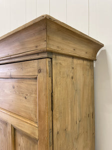 A Large 19th Century English Pine Linen Press Cupboard