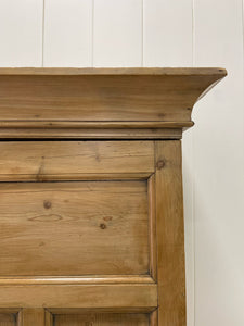 A Large 19th Century English Pine Linen Press Cupboard