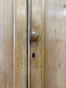 A Large 19th Century English Pine Linen Press Cupboard