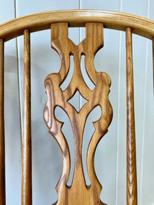 A Set of Four Ash Crinoline Stretcher Windsor Chairs