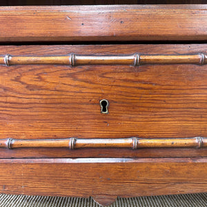 An Antique French Faux Bamboo Open Bookcase Cupboard