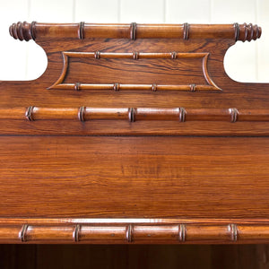An Antique French Faux Bamboo Open Bookcase Cupboard