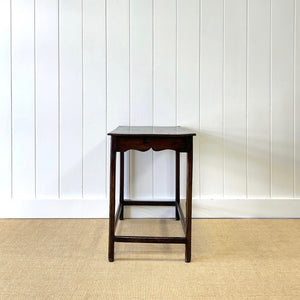 An 18th Century Oak and Elm Side Table or Nightstand